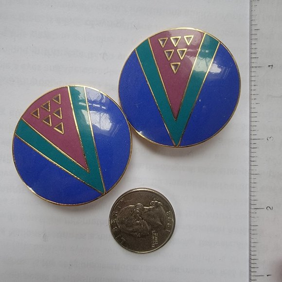Genuine Vintage Laurel Burch Clip Ons - Picture 2 of 4